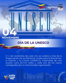 El 4 de noviembre de cada año se celebra el Día de la Organización de las Naciones Unidas para la Educación, la Ciencia y la Cultura (UNESCO)

La visión fundadora de la UNESCO nació en respuesta a la Segunda Guerra Mundial, un suceso histórico marcado por la violencia racista y antisemita. Al finalizar el conflicto armado, los gobiernos de los países europeos que enfrentaron a la Alemania nazi y a sus aliados se reunieron en Inglaterra para establecer una organización de fomento educativo y cultural, contribuyendo en la medida de lo posible a una verdadera cultura de paz mundial. 

Así, en noviembre de 1945 se celebró en Londres una conferencia de las Naciones Unidas. Con el impulso de Francia y Gran Bretaña ―ambos países considerablemente afectados por el conflicto―, la UNESCO entró en funciones el 4 de noviembre de 1946 con el apoyo de 37 Estados. Al final de la conferencia firmaron la Constitución que marcó el origen de la UNESCO. Dicho documento entró en vigor en noviembre de 1946 después de ser ratificado por veinte países.

Respecto a la educación y la ciencia, este organismo asigna particular prioridad a la erradicación del analfabetismo: su principal objetivo es que ningún niño deba permanecer al margen de la educación básica. En cuanto a la materia de comunicación y cultura, la UNESCO promociona la libre circulación de las ideas por medios audiovisuales y fomenta la libertad de prensa, así como la preservación de las entidades culturales. 

En la actualidad, la Organización apoya programas y políticas científicas que son plataformas para el desarrollo y la cooperación.