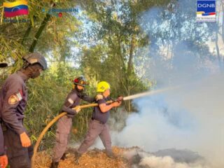 🚨 Reporte de Incendio de Vegetación | Sector Hoyo de la Puerta
Informamos a la colectividad que en estos momentos nuestras unidades de emergencia se encuentran desplegadas en el sector Hoyo de la Puerta, específicamente en las adyacencias del Inameh, atendiendo un incendio de vegetación que afecta una zona de bambúes.
En el sitio se encuentra supervisando directamente las labores de control y extinción el Primer General (B) Dr. Juan Carlos González Rodríguez, Director General Nacional de Bomberos y Presidente del FONBE, garantizando el despliegue técnico y humano necesario para sofocar las llamas y proteger las instalaciones cercanas.
Hacemos un llamado a la prevención y a evitar acciones que puedan originar nuevos focos de incendio en estas condiciones climáticas.
¡Nuestros bomberos siguen de pie protegiendo a la nación!
#Bomberos
#DgnbEnLinea
#IncendioVegetación